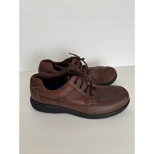 Nunn Bush Mens Comfort Gel Leather Brown Walking Shoes Size12M